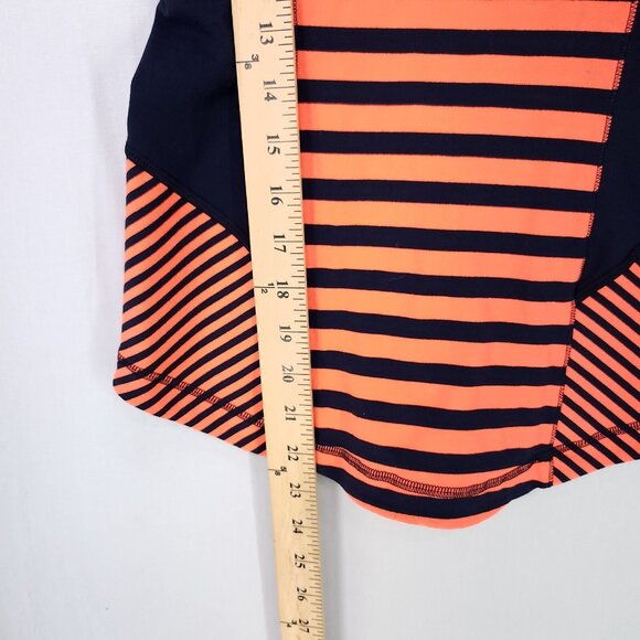 Lululemon Work It Out Tank Top Womens Size 6 Striped Cross Back Athletic - Picture 7 of 9